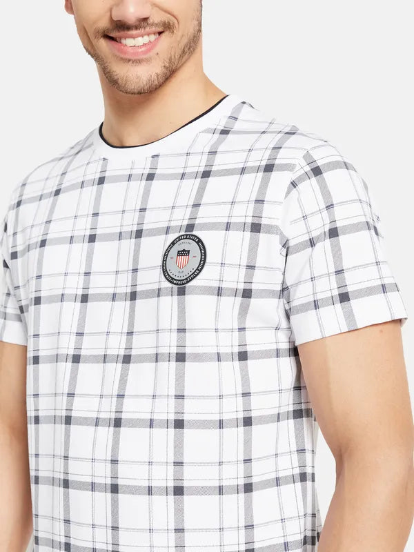 United States Check Print T-Shirt