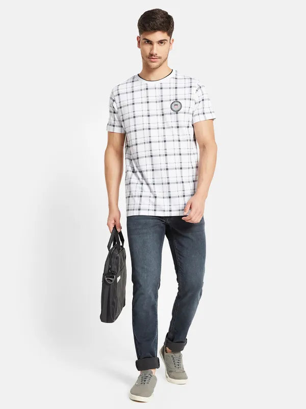 United States Check Print T-Shirt