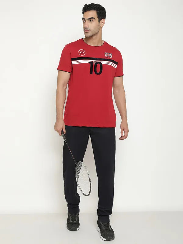 Octave Typography Printed Round Neck T-Shirt