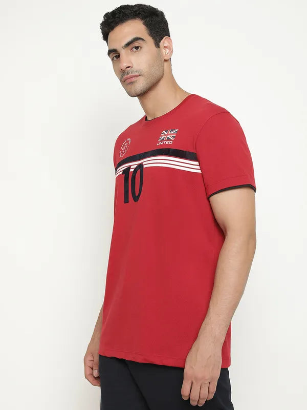 Octave Typography Printed Round Neck T-Shirt