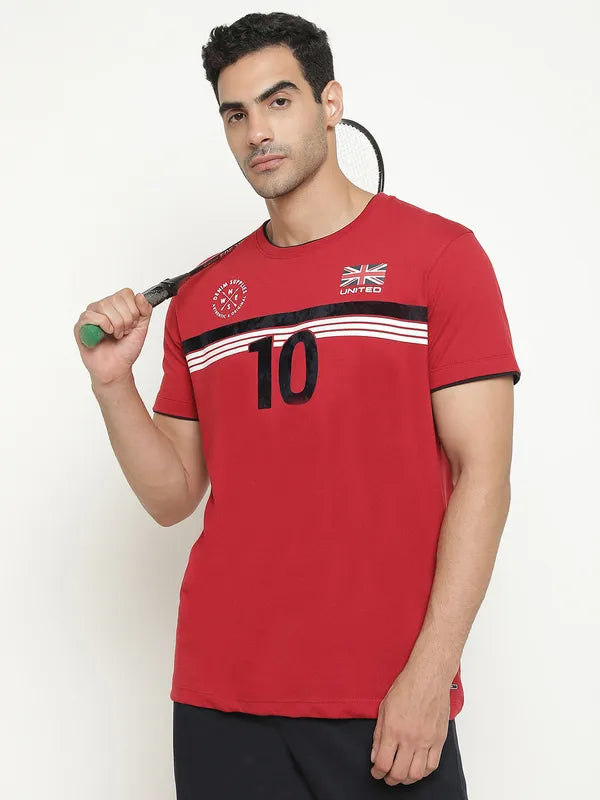 Octave Typography Printed Round Neck T-Shirt