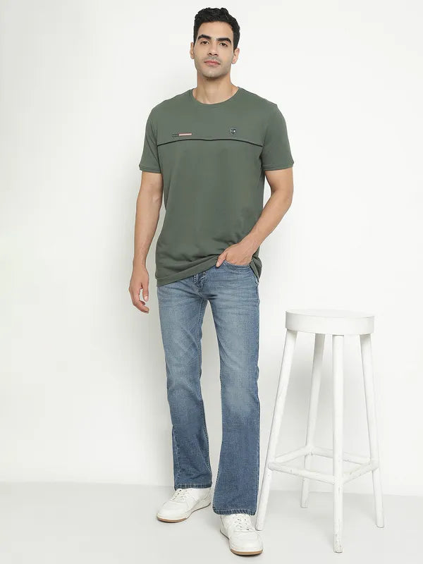 Octave Round Neck Short Sleeves Cotton T-Shirt