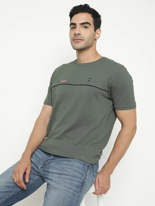 Octave Round Neck Short Sleeves Cotton T-Shirt