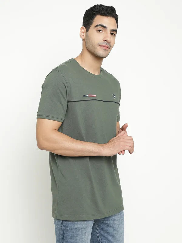 Octave Round Neck Short Sleeves Cotton T-Shirt