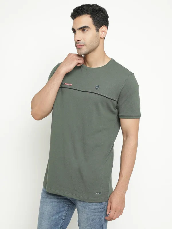 Octave Round Neck Short Sleeves Cotton T-Shirt