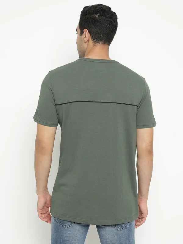 Octave Round Neck Short Sleeves Cotton T-Shirt