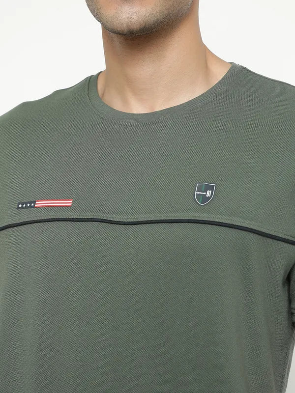 Octave Round Neck Short Sleeves Cotton T-Shirt