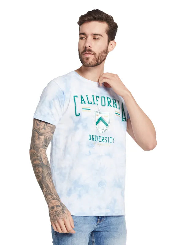 Octave Typography Dyed Round Neck Cotton T-Shirt