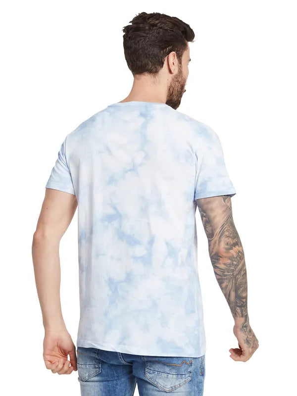 Octave Typography Dyed Round Neck Cotton T-Shirt