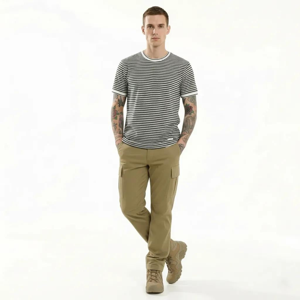 Octave Men Striped T-shirt