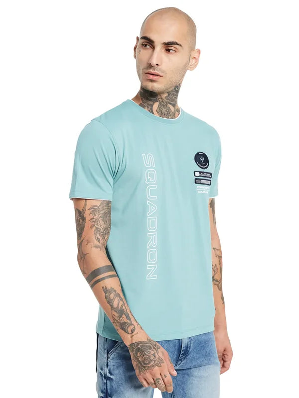 Octave Typography Printed Round Neck Cotton T-Shirt