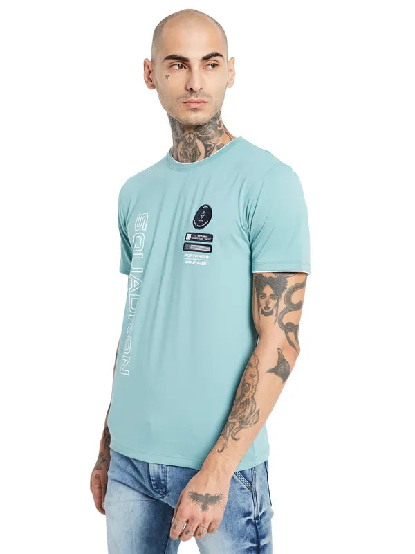 Octave Typography Printed Round Neck Cotton T-Shirt