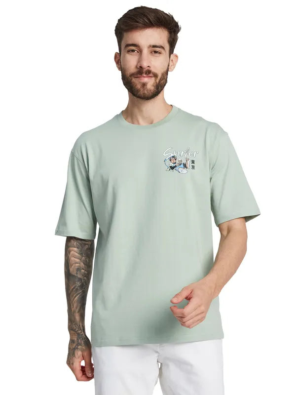 Octave Men Typography Printed Round Neck T-Shirt