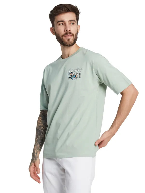 Octave Men Typography Printed Round Neck T-Shirt