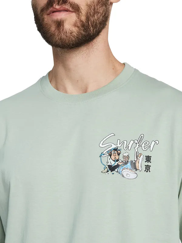 Octave Men Typography Printed Round Neck T-Shirt