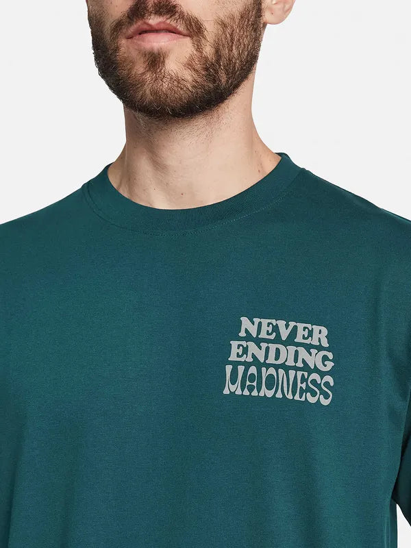 Octave Round Neck Typography Cotton T-Shirt