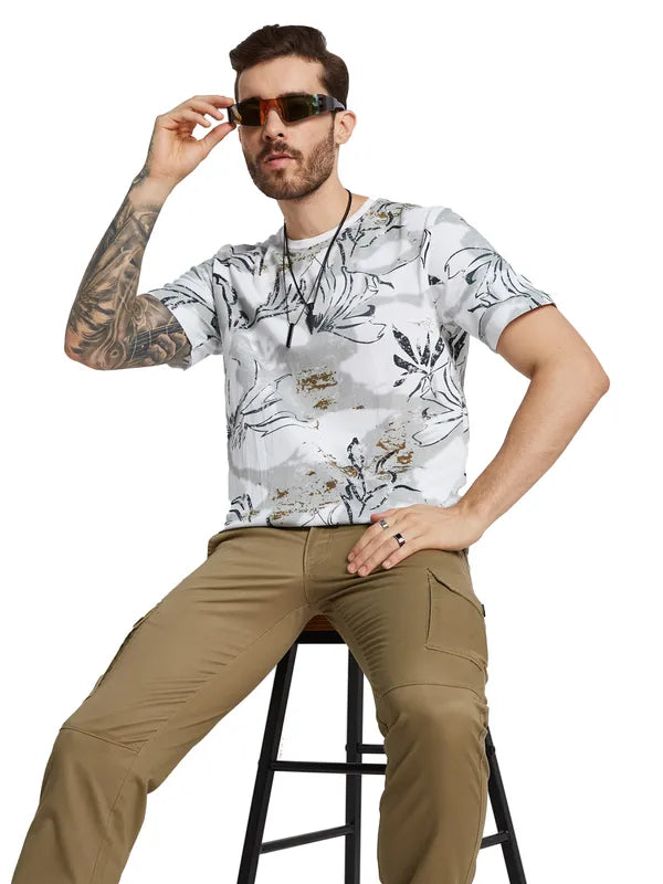 Octave Men Printed Applique T-Shirt