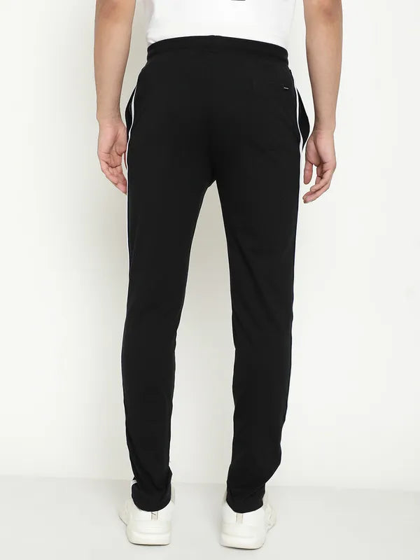 Octave Men Typography Printed Cotton Track Pants