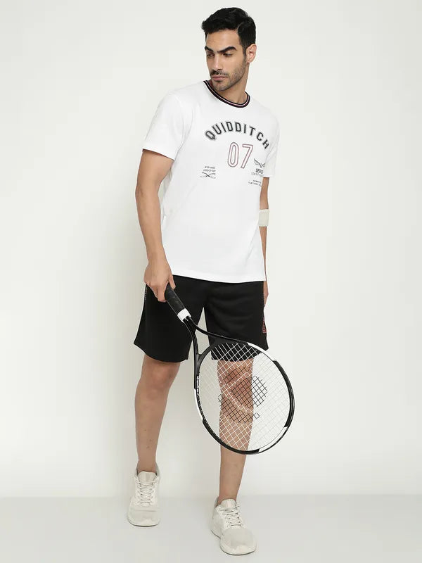 Octave Men Mid-Rise Cotton Sports Shorts