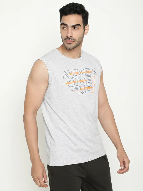 Octave Typography Printed Cotton T-Shirt