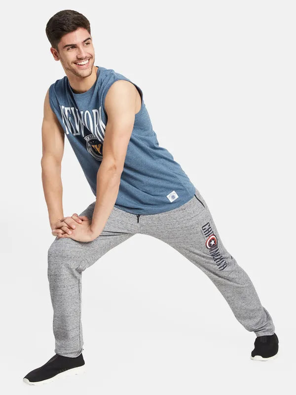 Typographic Print Sleeveless T-Shirt