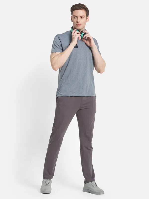 Men Grey Typography Cotton T-Shirt