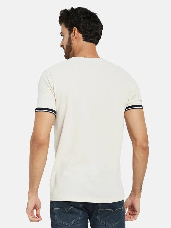 Octave Typography Printed Cotton T-Shirt