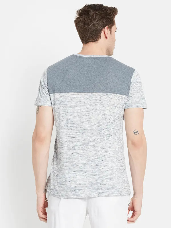 Men Grey Typography Printed Cotton T-Shirt