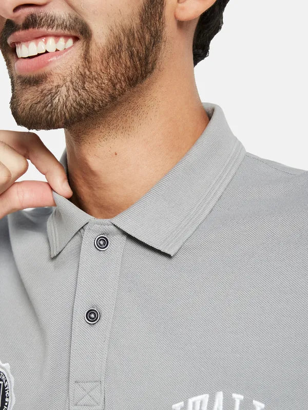 Octave Polo Collar Cotton T-Shirt