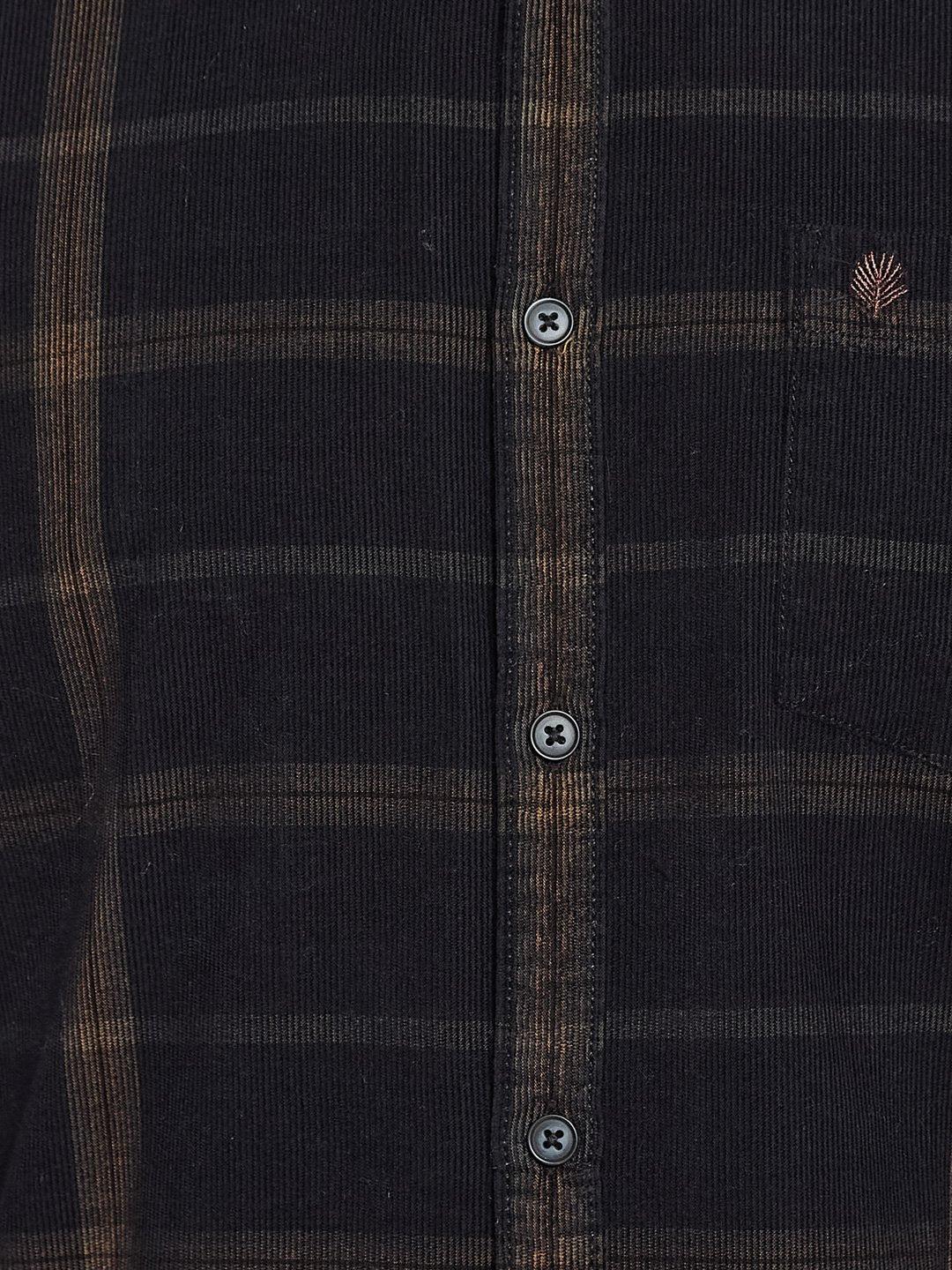 METTLE Men Spread Collar Checked Cotton Casual Shirt