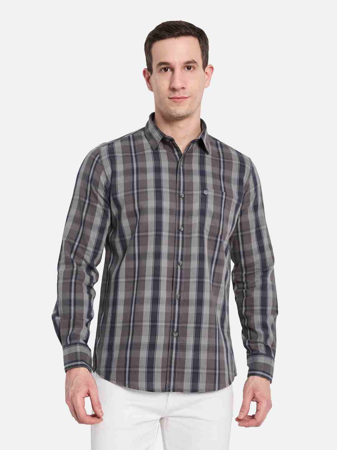 METTLE Men Multi Stripes Opaque Striped Casual Shirt