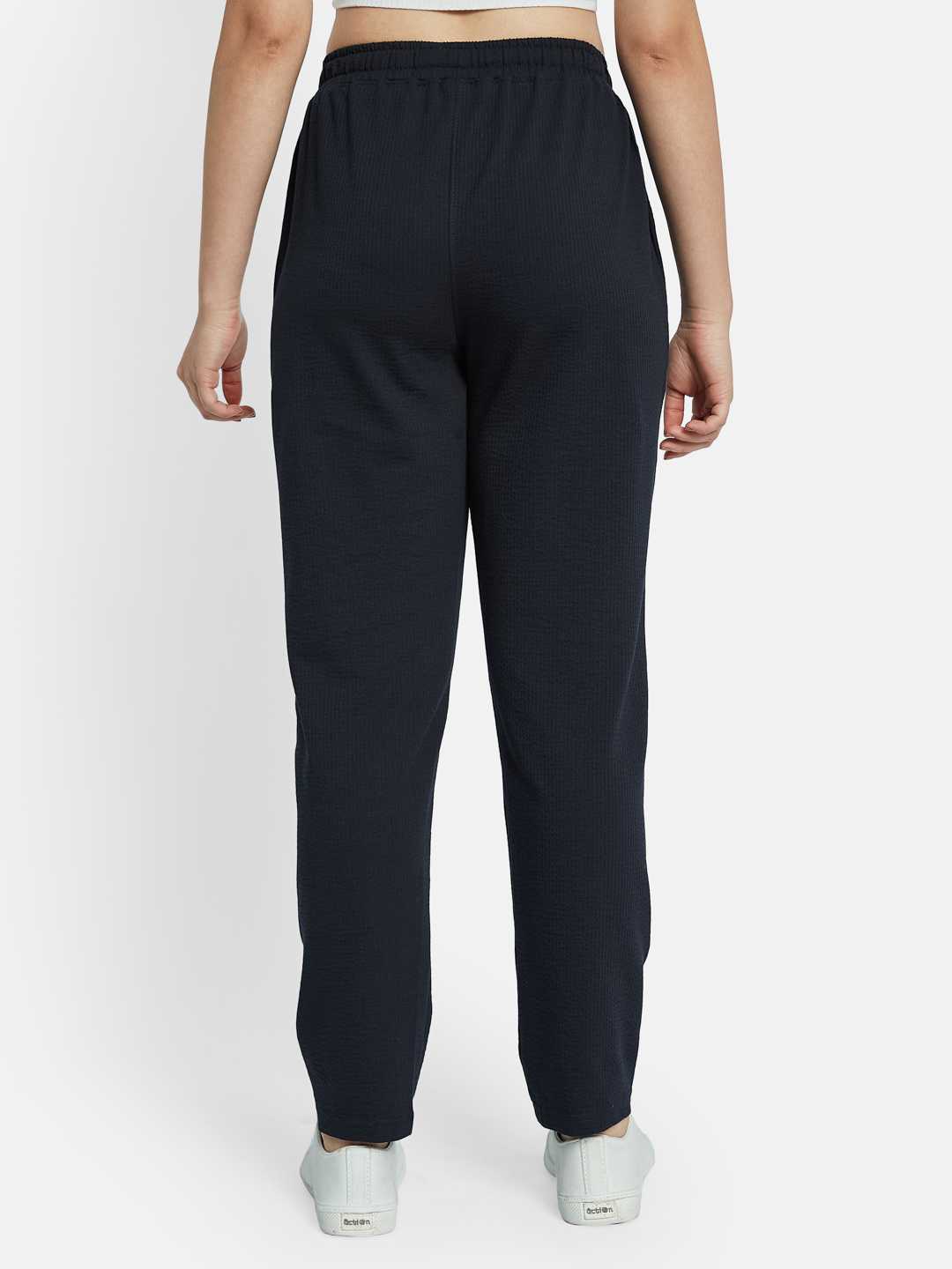 METTLE Women Textured Cotton Track Pants