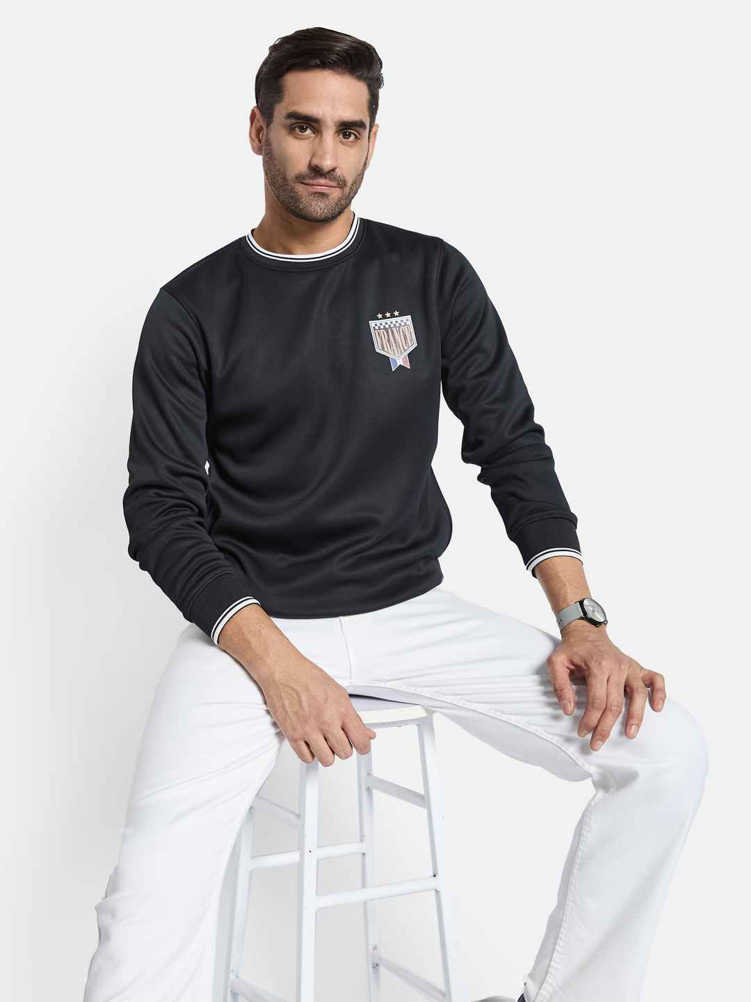 Octave Men Printed Pullover Sweatshirt