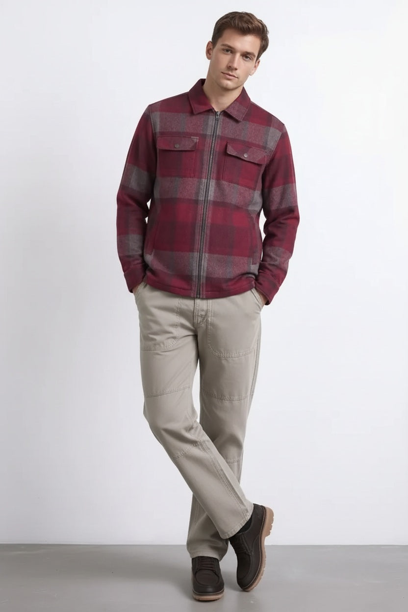 Men LongSleeved Polo Neck Shirt