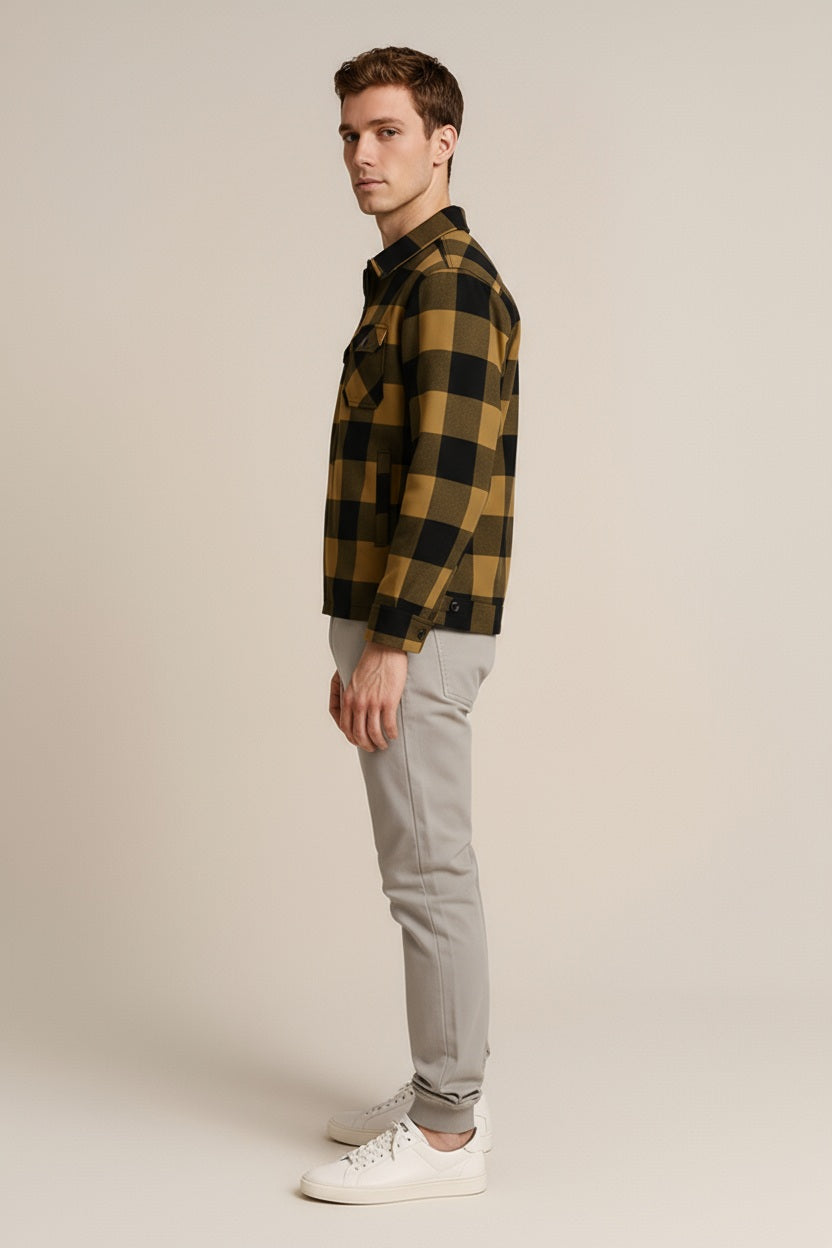 Men Buffalo Checks Checked Casual Shirt