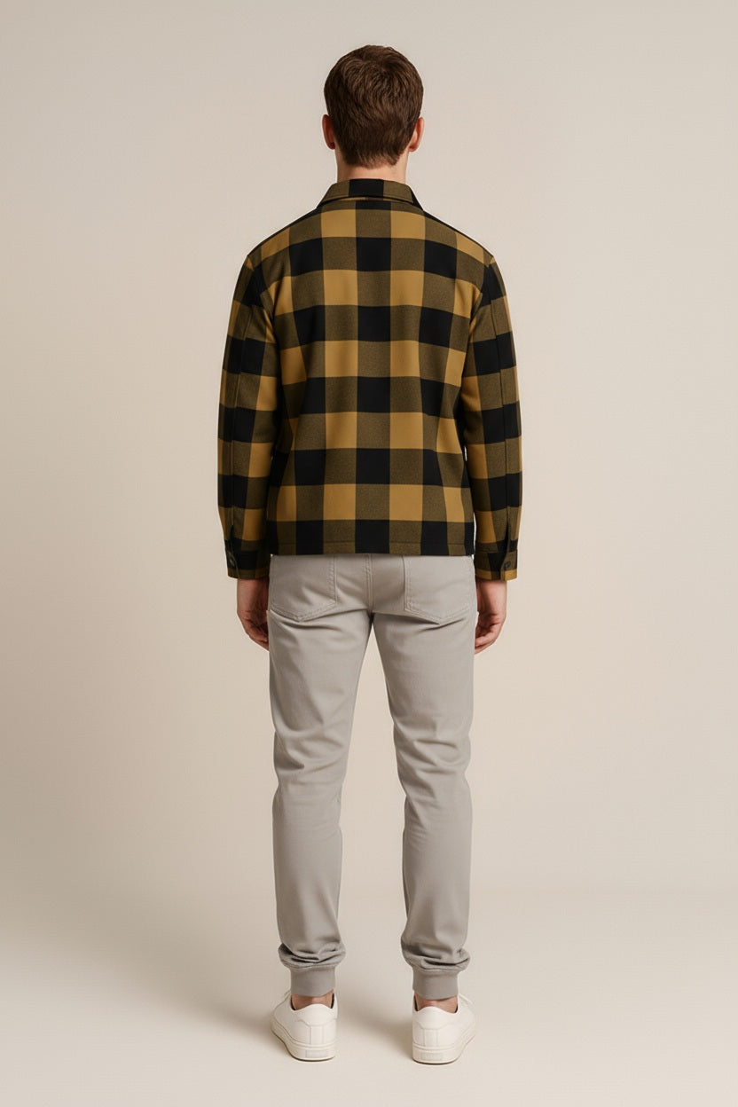 Men Buffalo Checks Checked Casual Shirt