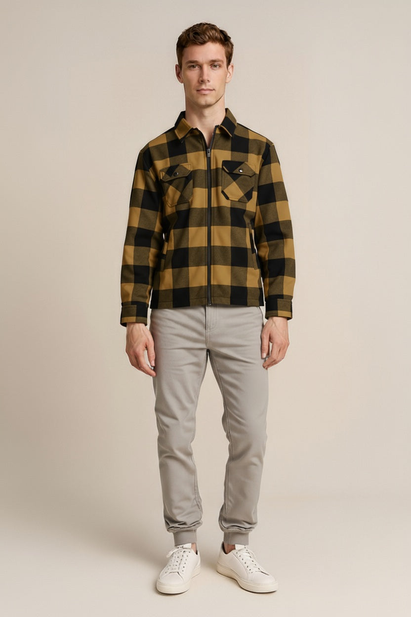 Men Buffalo Checks Checked Casual Shirt