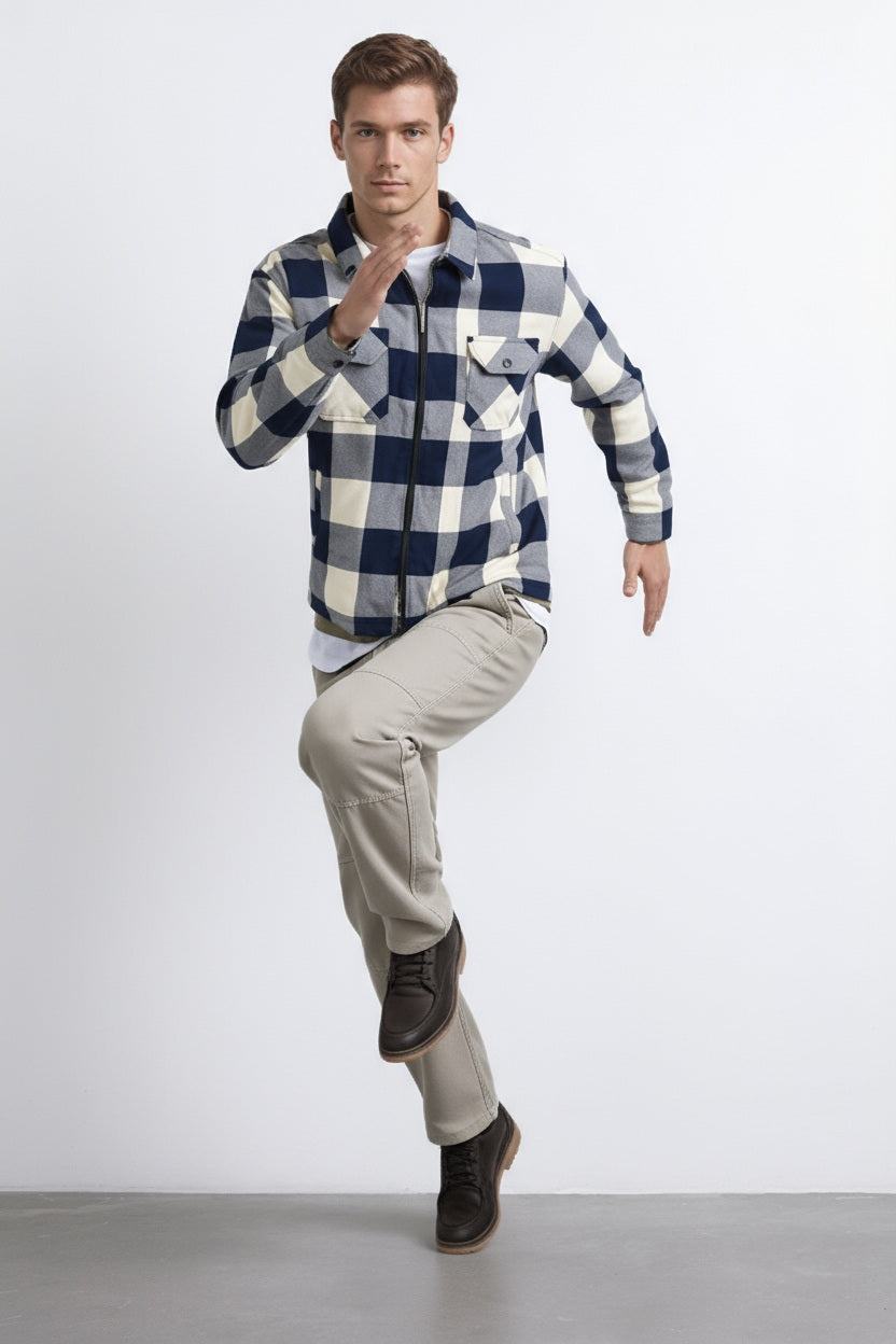 Men Buffalo Checks Checked Casual Shirt