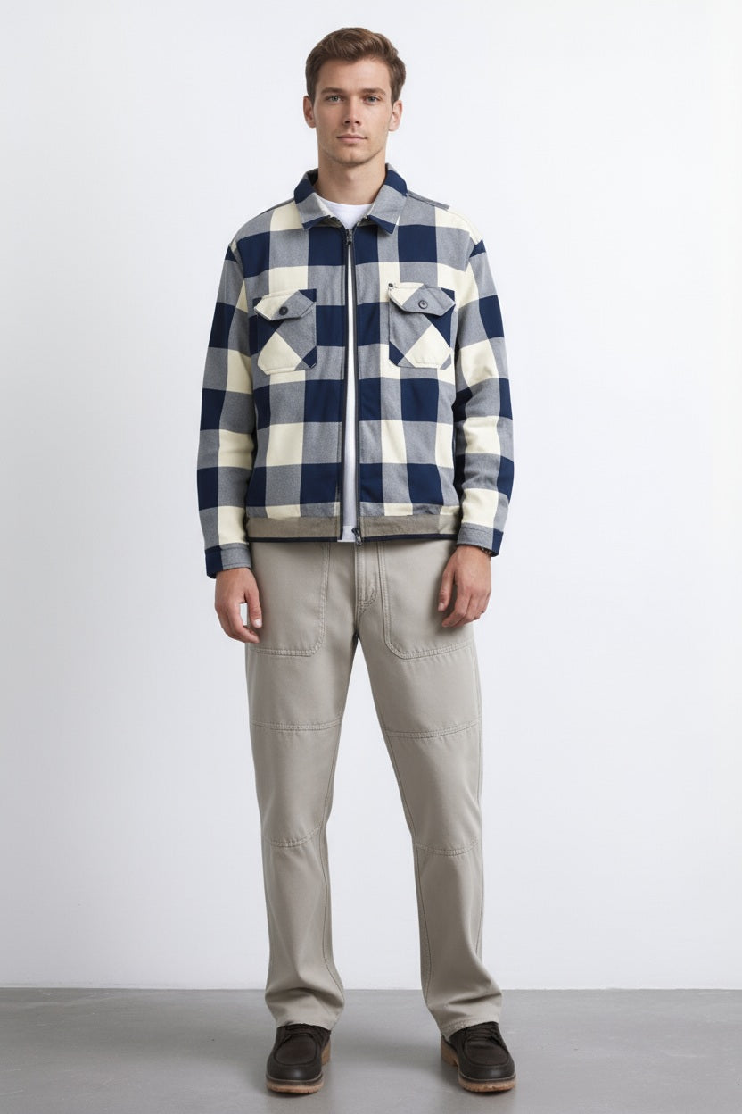 Men Buffalo Checks Checked Casual Shirt