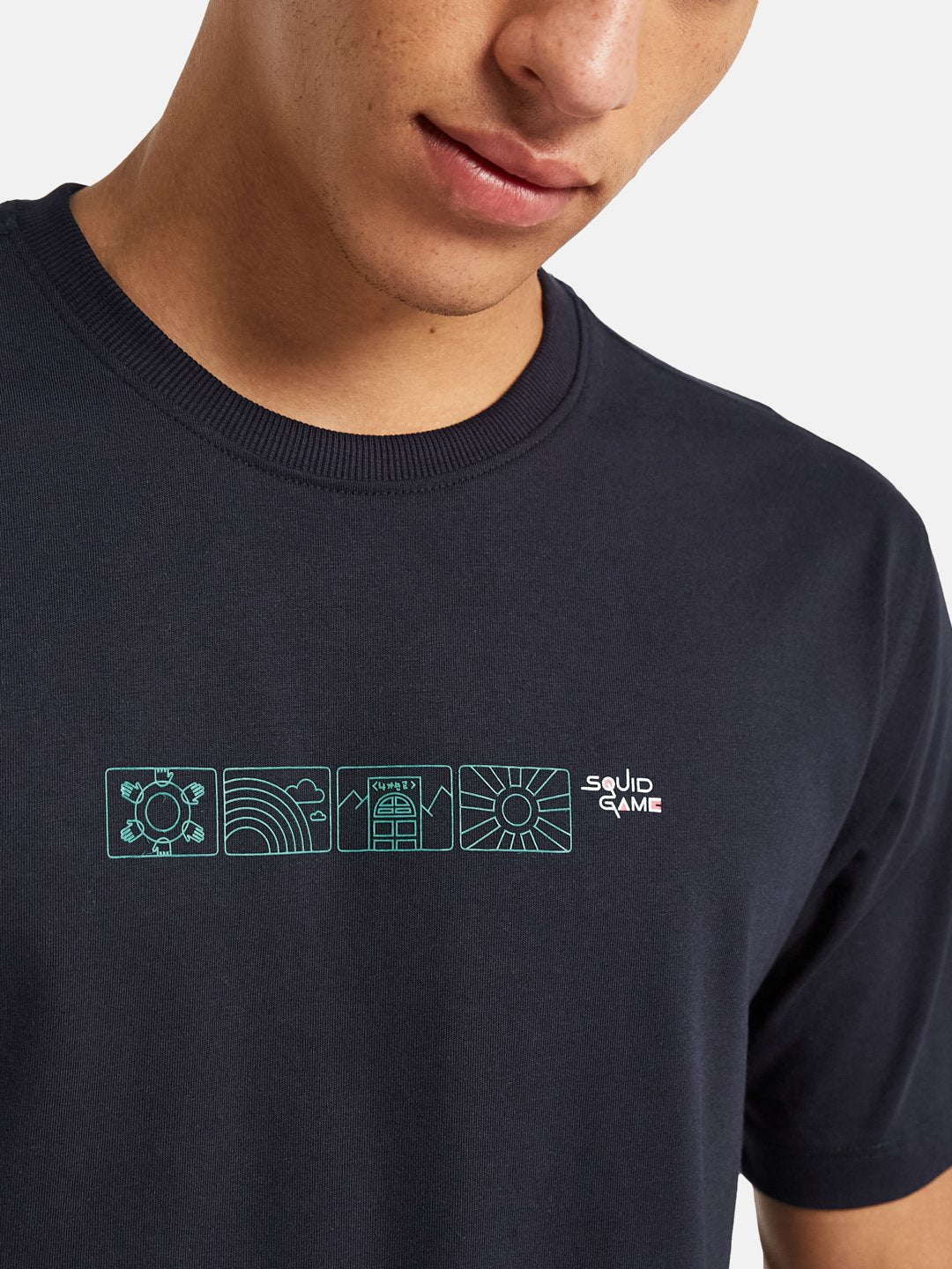 Octave Graphic Printed Short Sleeves Cotton T-shirt