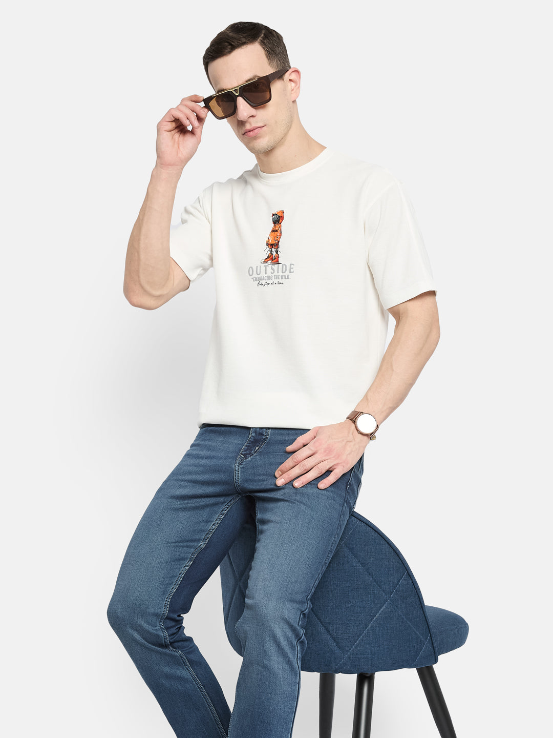 Octave Men Printed T-shirt
