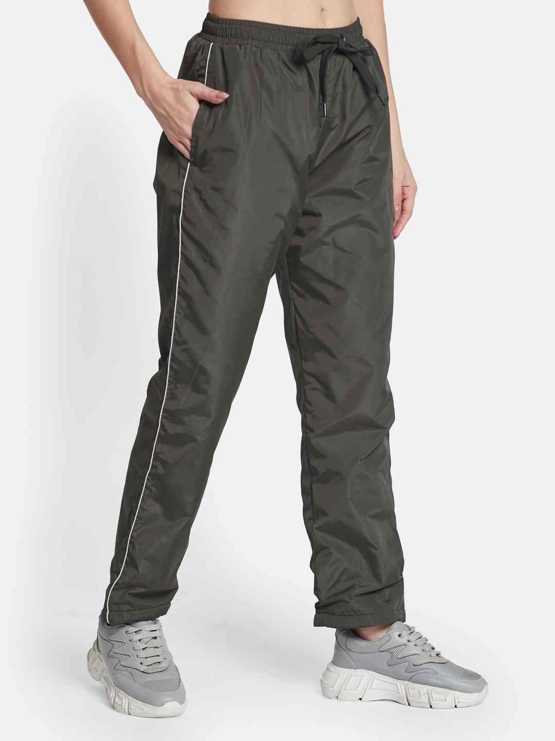 METTLE Women Regular Fit Mid Rise Cotton Track Pants