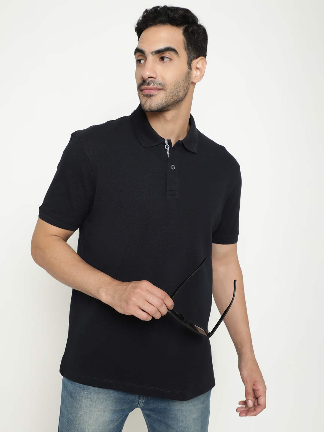 Octave Polo Collar Cotton T-Shirt