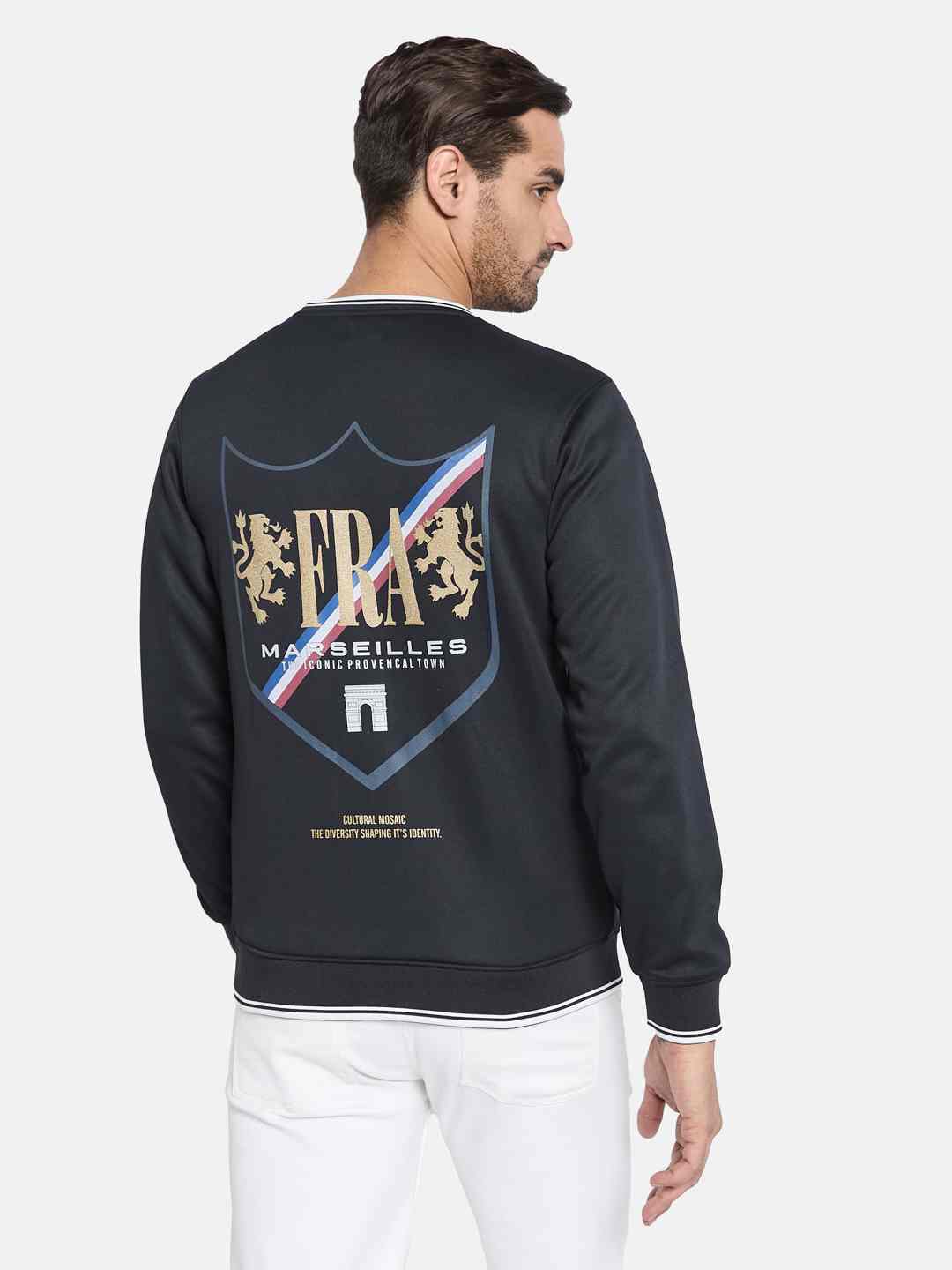 Octave Men Printed Pullover Sweatshirt