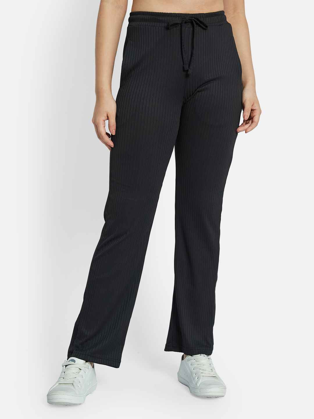 METTLE Women Striped Cotton Track Pants