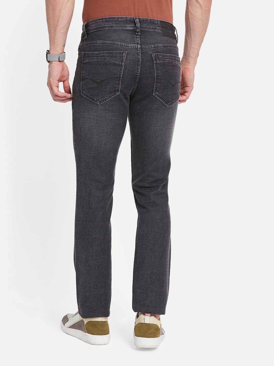 Octave Men Regular Fit Mid-Rise Light Fade Stretchable Jeans