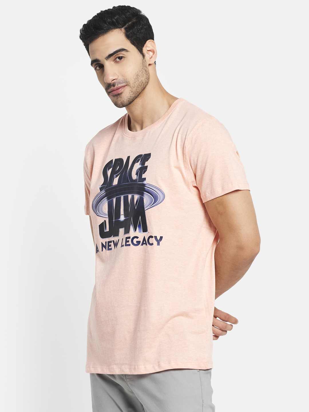 Octave Men Orange Typography Printed T-Shirt