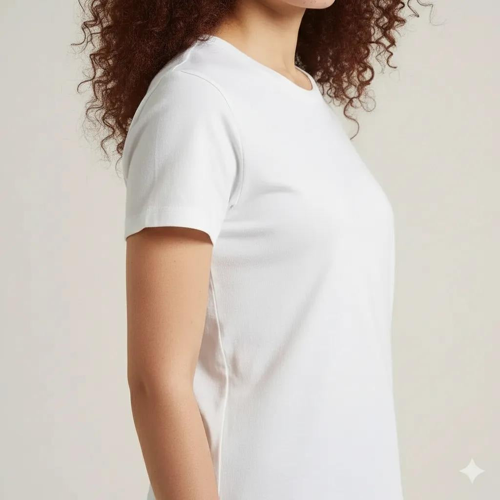Women Solid Round Neck T-Shirt