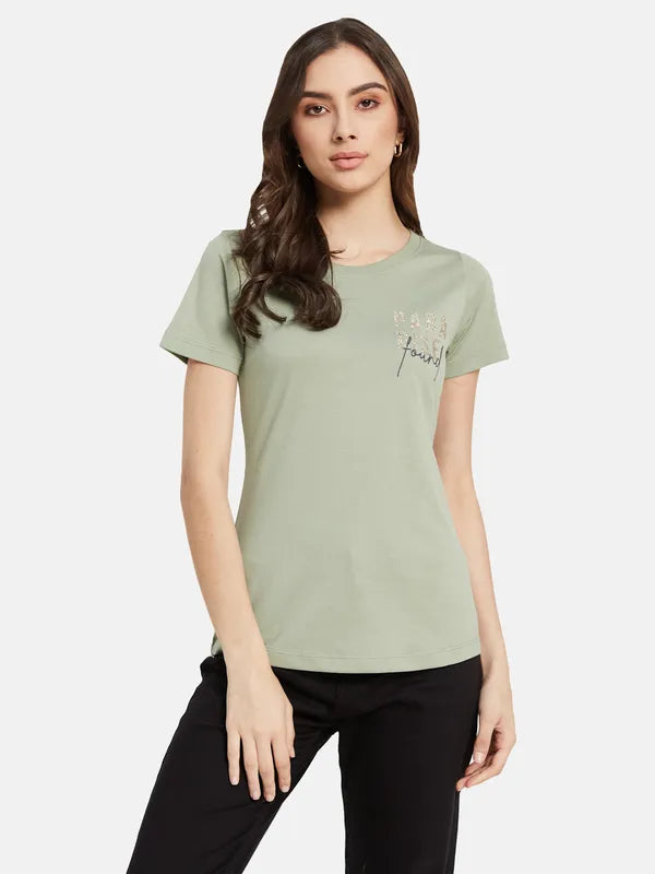 Typographic  Print T-Shirt