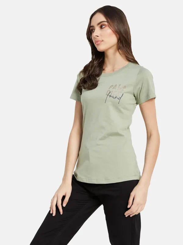 Typographic  Print T-Shirt